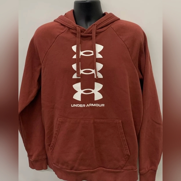 Under Armour Classic Regular Fit Men's Brown Hoodie Sweater Size M Excellent - Picture 1 of 5